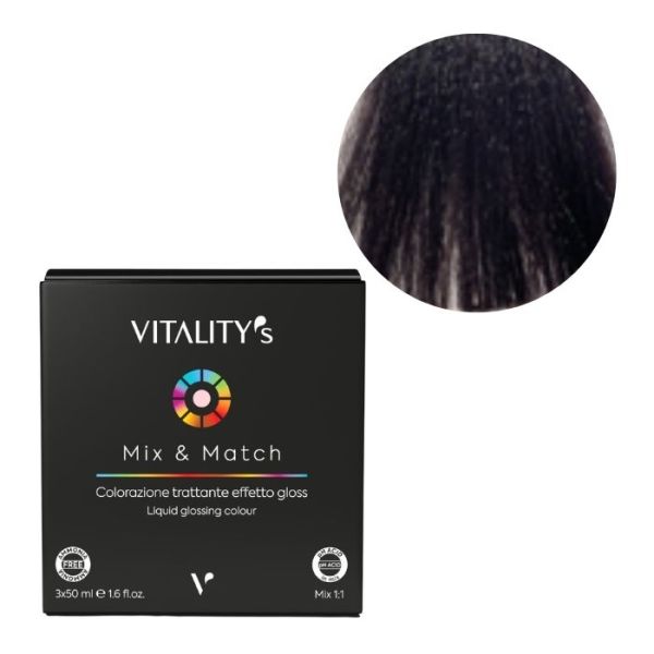Kleuring Mix & Match 3/0 Donkerbruin 3x50ml Vitality's 3x50ML
