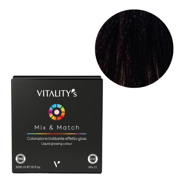 Coloração Mix & Match 5/0 Castanho Claro 3x50ml Vitality's 3x50ML