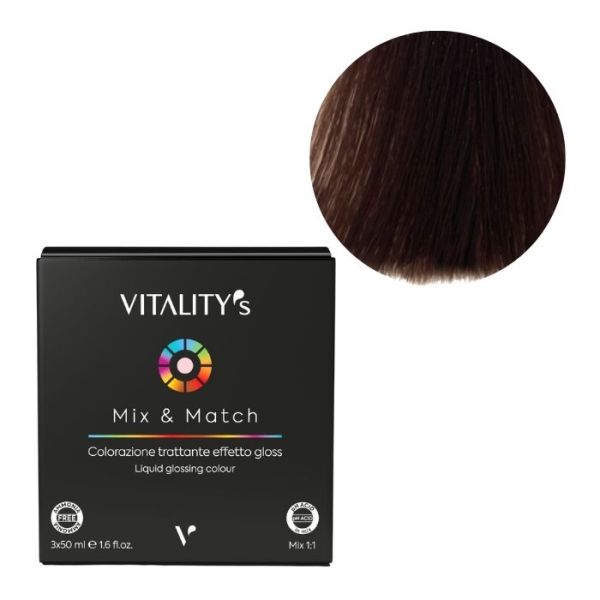 Kleuring Mix & Match 6/0 Donkerblond 3x50ml Vitality's 3x50ML
