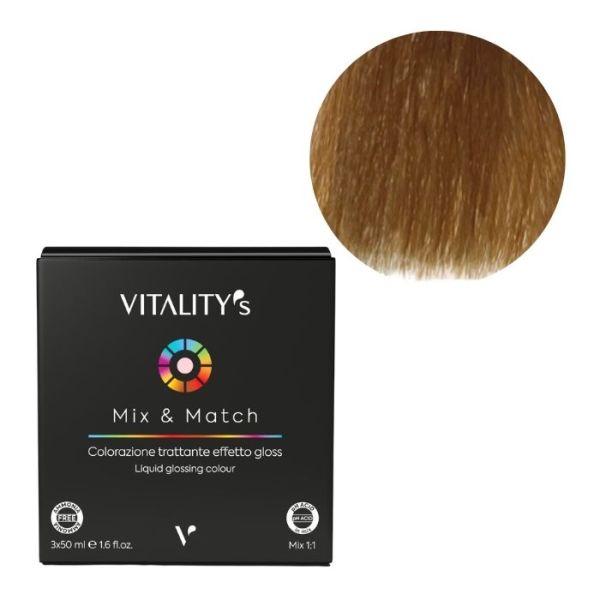 Coloração Mix & Match 8/3 Loiro Claro Dourado 3x50ml Vitality's 3x50ML