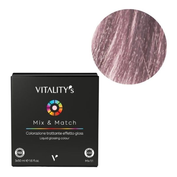 Coloração Mix & Match 10/8 Loiro Platina Violeta Iridescente 3x50ml Vitality's 3x50ML