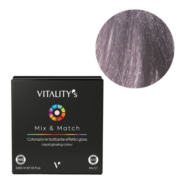 Coloração Mix & Match 10/87 Louro Platina Púrpura Pérola 3x50ml Vitality's 3x50ML