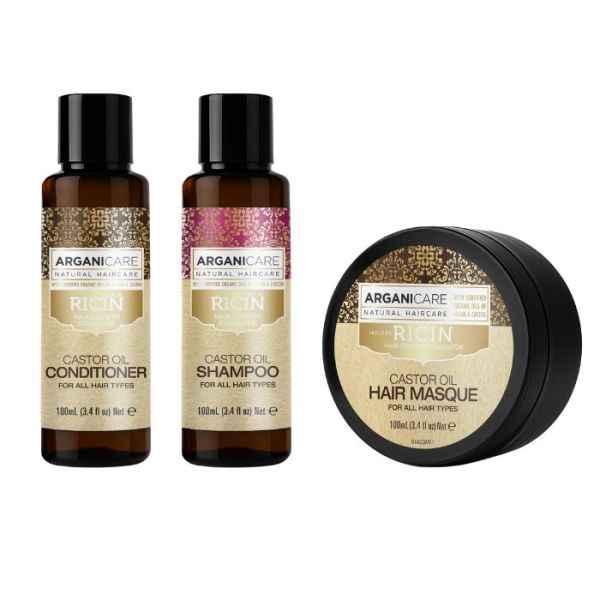 Routine Ricin format voyage Arganicare 3x100ml