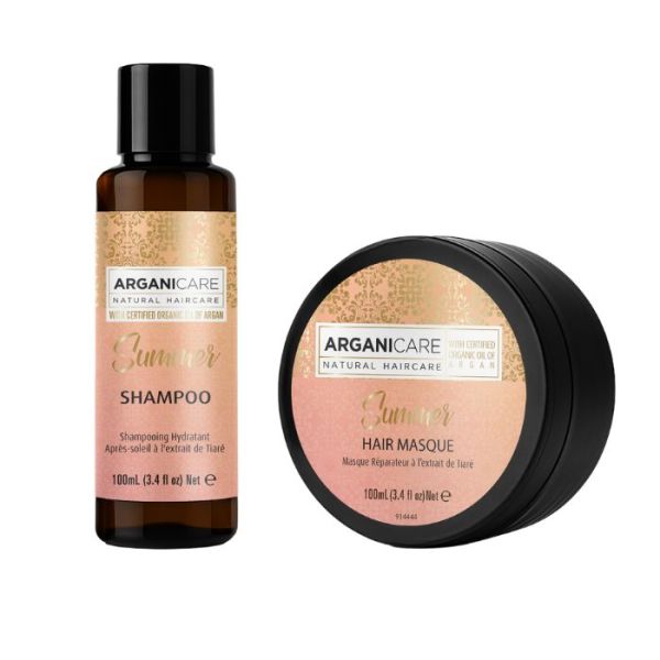 Duo après-soleil Monoï format voyage Arganicare