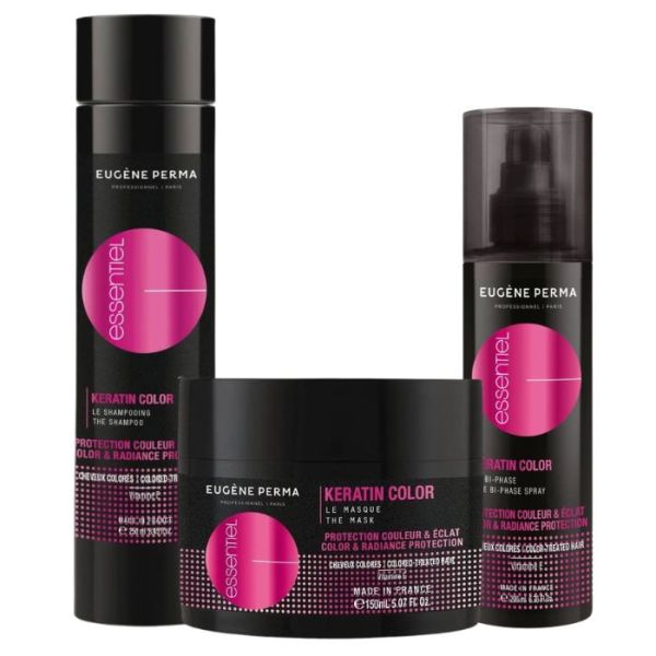 Routine cheveux colorés Keratin Color Essentiel Eugène Perma