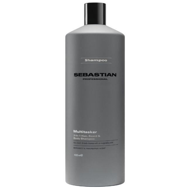 3-in-1 Shampoo für Haare + Körper + Bart Multitasker Sebastian 1000ml