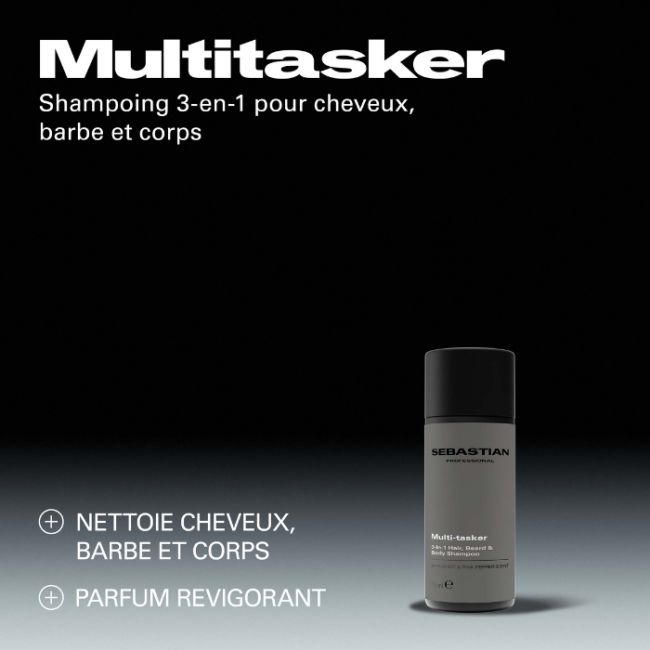 Shampoo 3-in-1 Capelli + corpo + barba Multitasker Sebastian 50ml
