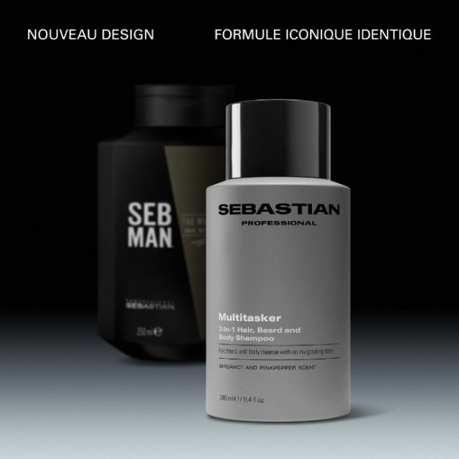 Champú 3-en-1 Cabello + cuerpo + barba Multitasker Sebastian 1000ml