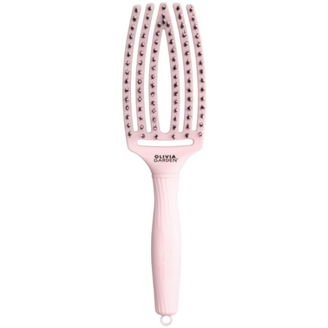 Brosse Fingerbrush Care Iconic Pastel Pink taille M Olivia Garden