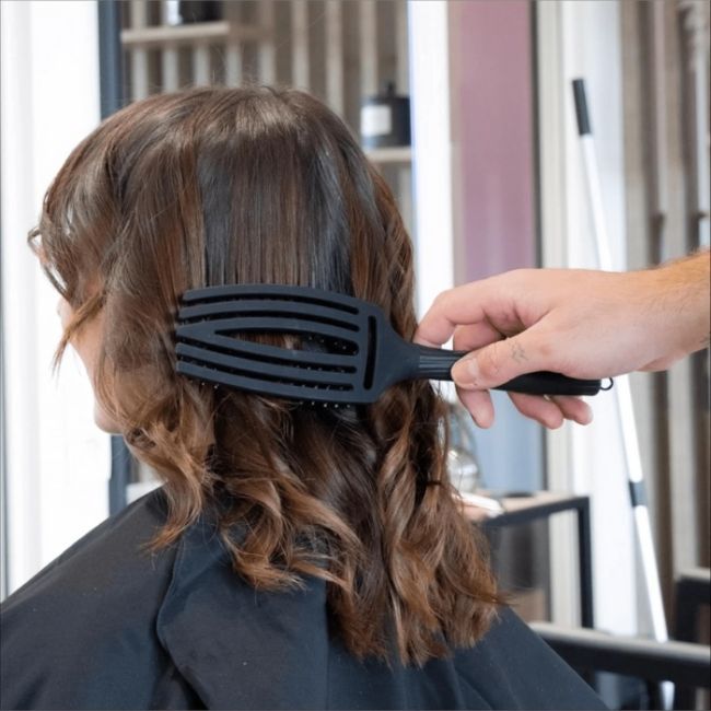 Brosse Fingerbrush Care Iconic Pastel Pink taille M Olivia Garden