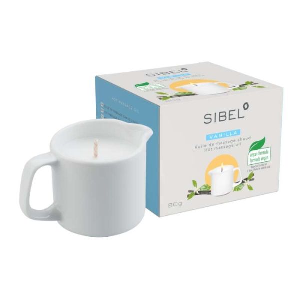 Bougie huile massage Vanille Sibel