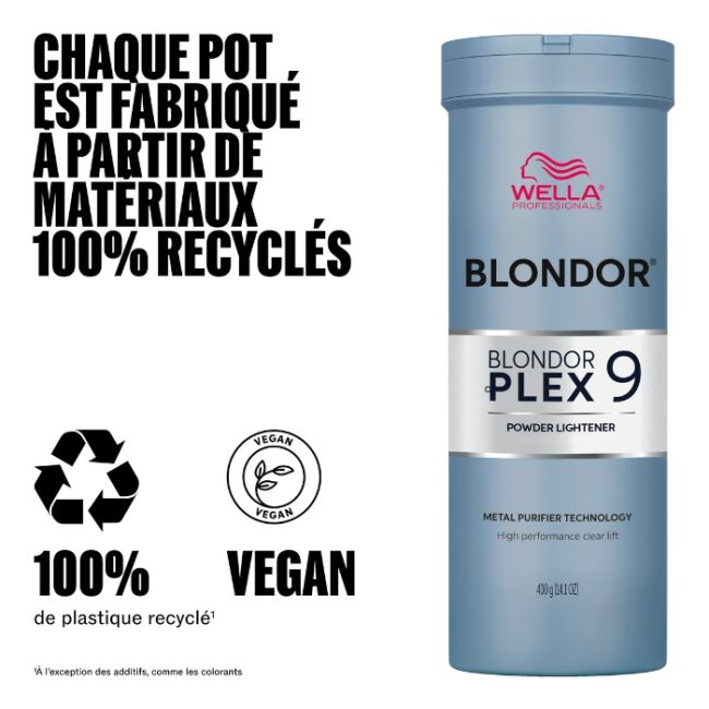 Poudre de décoloration BlondorPlex 9 Wella 400g