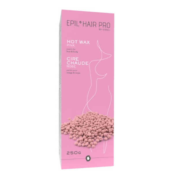 Cera depilatória pérolas rosa Sibel 250g - Depilação suave e eficaz