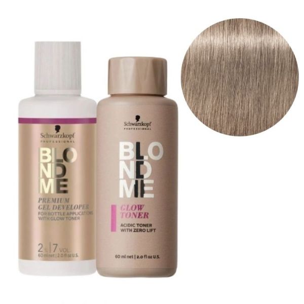 Duo Révélateur et Patine Nuanceur Éclat Cappuccino Glacé 8-14 BlondMe Schwarzkopf 2x60ML