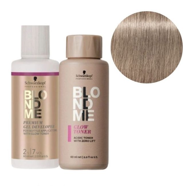 Duo Révélateur et Patine Nuanceur Éclat Cappuccino Glacé 8-14 BlondMe Schwarzkopf 2x60ML