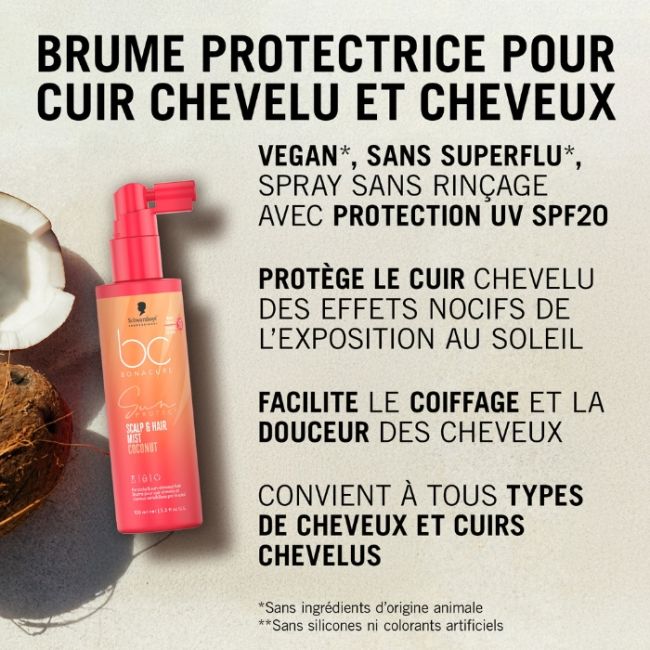 Brume Protectrice Cheveux et Cuir Chevelu BC Sun Schwarzkopf 100ml