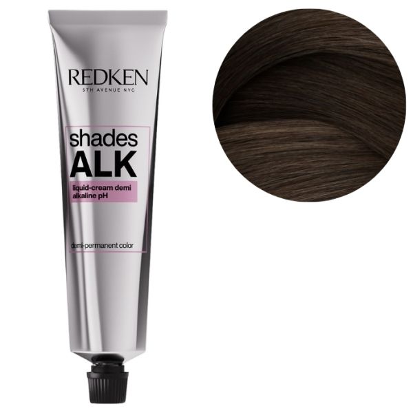 Coloration ton sur ton alcalin sans ammoniaque Shades ALK 4N Chicory Redken 60ml