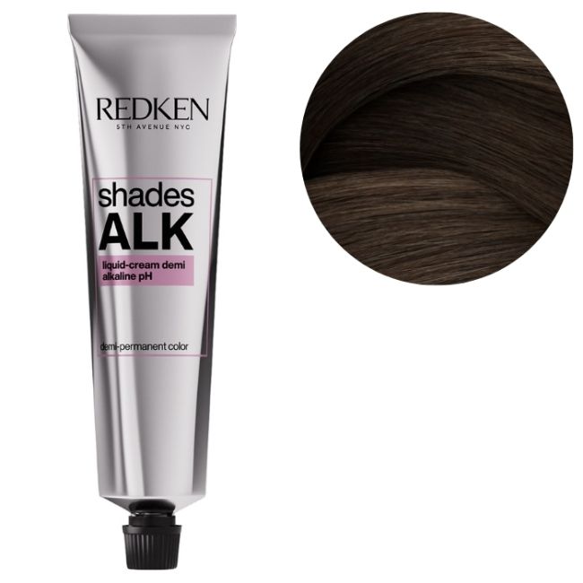 Coloration ton sur ton alcalin sans ammoniaque Shades ALK 4N Chicory Redken 60ml
