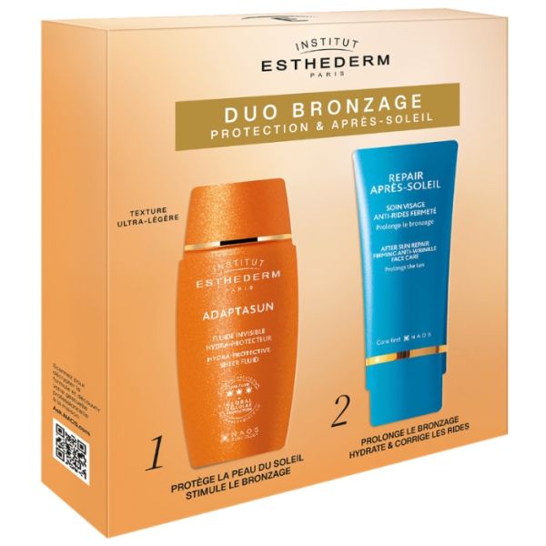 Duo Set Invisible Tanning Fluid Adaptasun + Esthederm After-Sun Face Repair Care