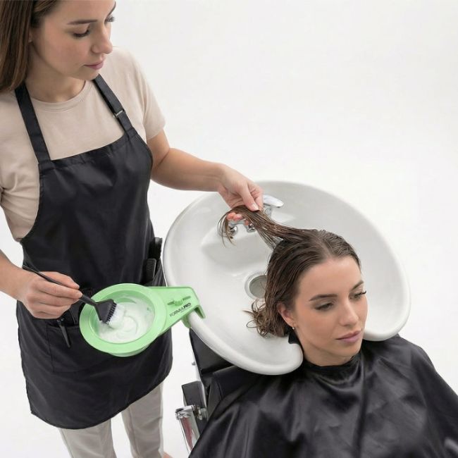 Bol Atix Vert avec support de fixation Shophair