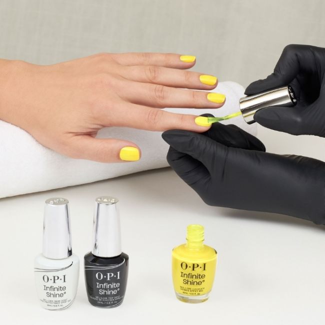 OPI Vernis Infinite Shine Vegan Trip to the Brite Side Sunkissed and Tell 15ml
