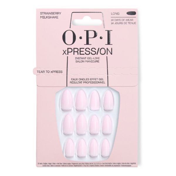 OPI Faux-ongles xPRESS/ON Trip to the Brite Side Strawberry Milkshake