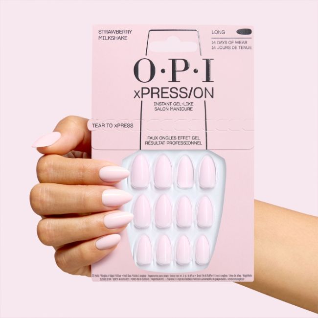 OPI Faux-ongles xPRESS/ON Trip to the Brite Side Strawberry Milkshake