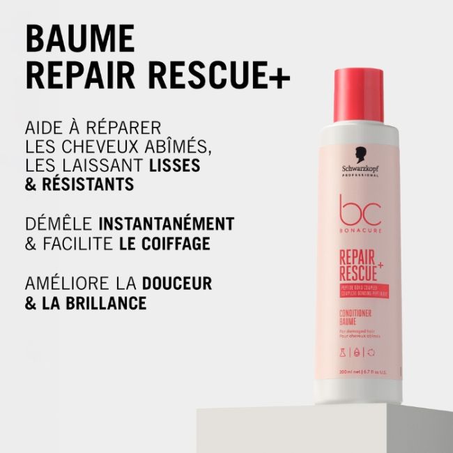Baume réparateur cheveux Bonacure Repair Rescue Schwarzkopf 1L