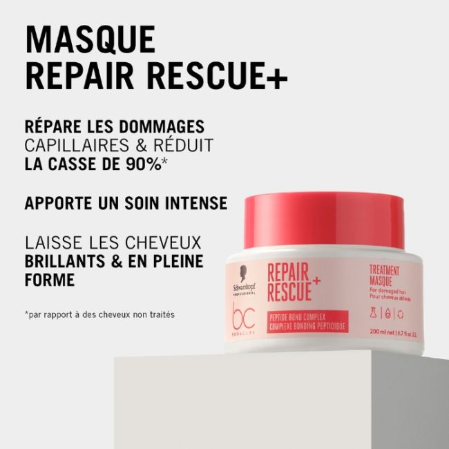 Masque cheveux abimés Bonacure Repair Rescue Schwarzkopf 200ml