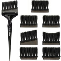 Pinceau de coloration Noir à tête interchangeable 8 embouts Shophair