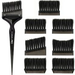 Pinceau de coloration Noir à tête interchangeable 8 embouts Shophair