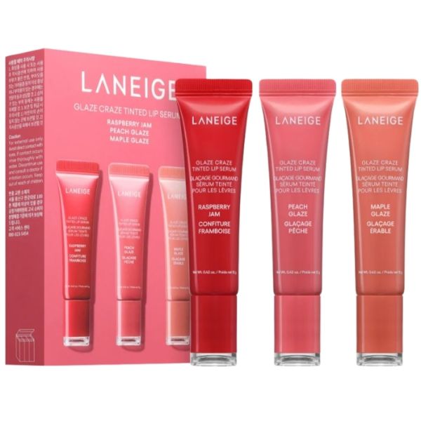 Trio Sérums Teintés pour les Lèvres Glaze Craze Tinted Lip Serum Laneige