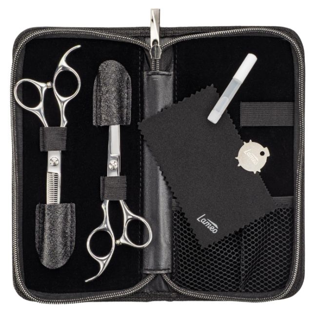 Set de ciseaux Stage pro set offset silver 5.5” SALONXPRO