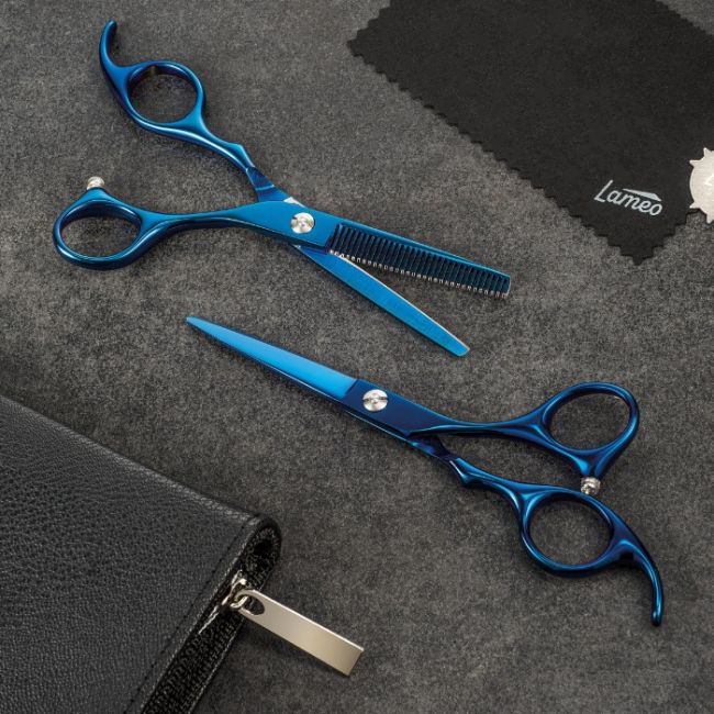 Set de ciseaux Stage pro set offset blue5.5” SALONXPRO