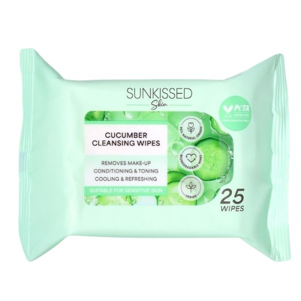 Lingettes Nettoyantes au Concombre Sunkissed