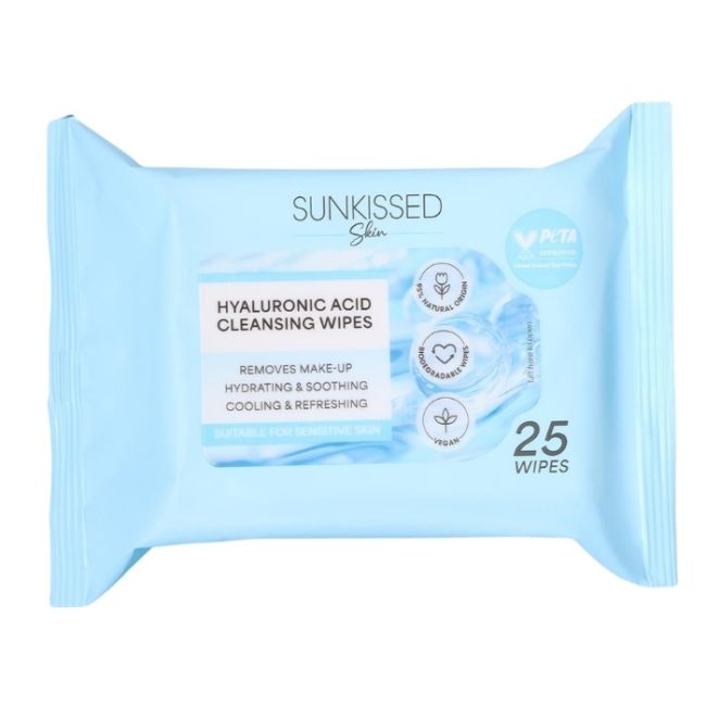 Lingettes Nettoyantes à l'Acide Hyaluronique Sunkissed