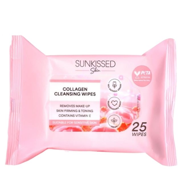 Lingettes Nettoyantes au Collagène Sunkissed