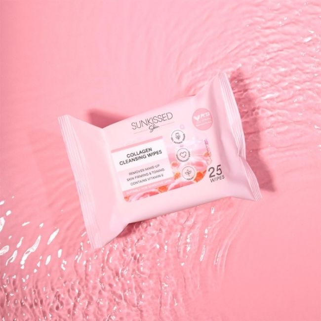 Lingettes Nettoyantes au Collagène Sunkissed
