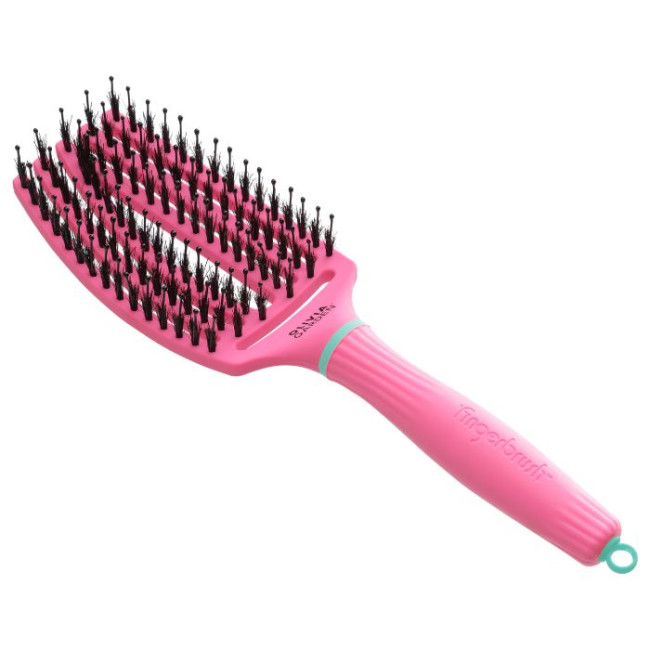 Escova Fingerbrush Rosa Quente M Olivia Garden - Estilo Único e Inovador