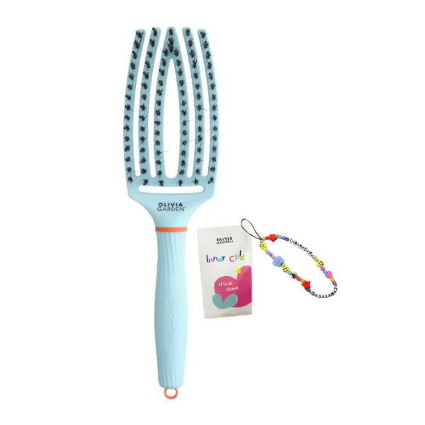 Escova Fingerbrush Rosa Quente M Olivia Garden - Estilo Único e Inovador