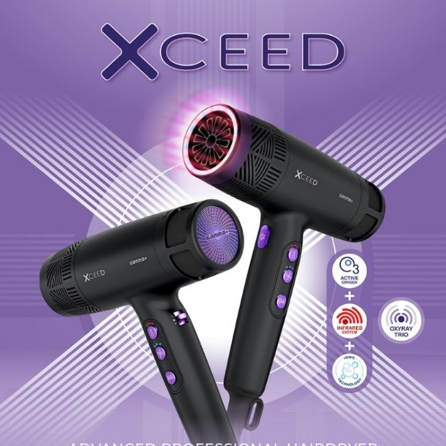 Sèche-cheveux Gamma+ Xceed noir Gammapiu