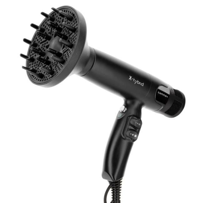 Sèche-cheveux Gamma+ H-Hybrid noir Gammapiu