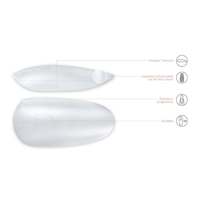 Recharge capsules gel Gelevate Arrondie Taille 5 Longueur Medium OPI