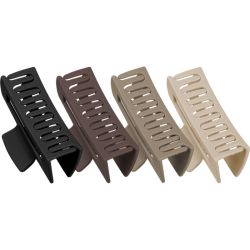 Set de 4 Pinces à cheveux King (noir brun beige) 90 x 50mm Sibel