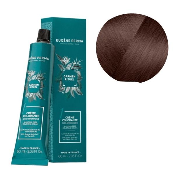 Coloration sans ammoniaque Carmen Rituel 6.15 blond foncé cendré acajou Eugène Perma 60ML