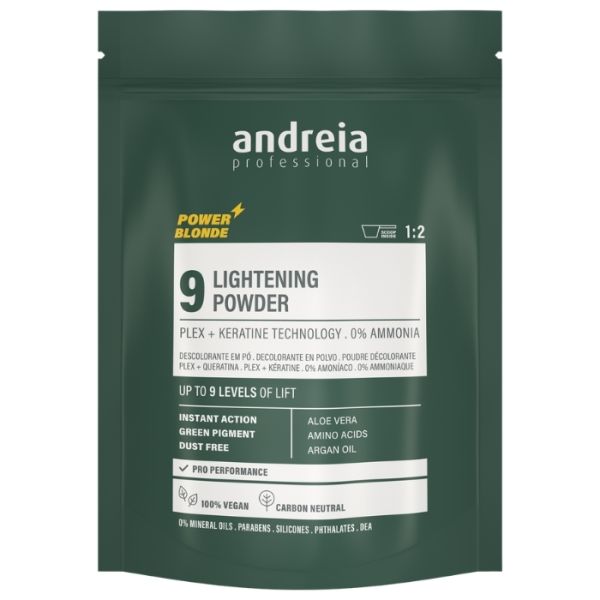 Polvere decolorante 9 Power Blonde Andreia 500 g