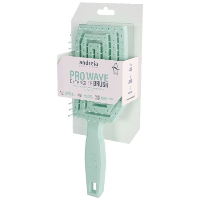Escova Pro Wave desembaraçadora verde Andreia
