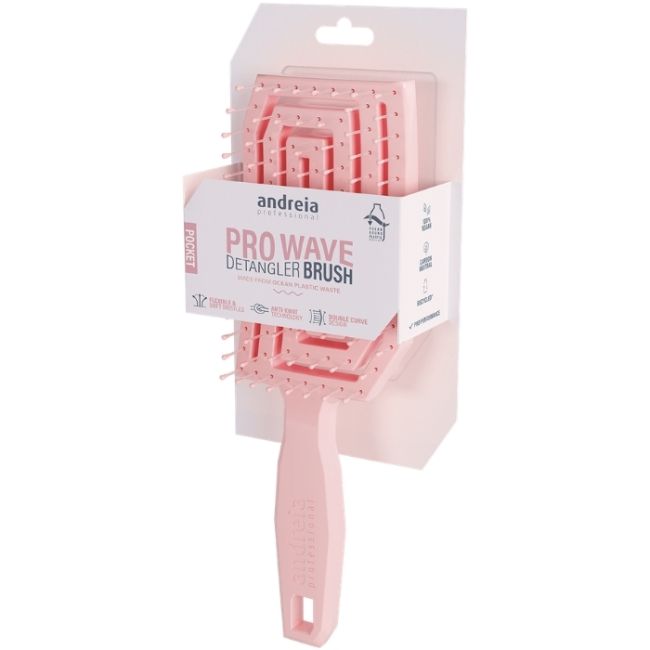 Pro Wave Detangler Brush pocket rose Andreia