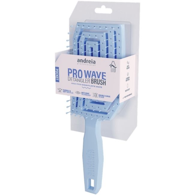 Brosse Pro Wave Detangler pocket blauw Andreia