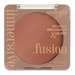 Poudre 3-en-1 Immersive Fusion 02 Bronze Peach Glow Andreia